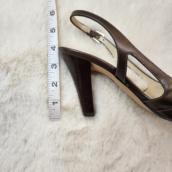 Anne Klein Bronze Slingback Heels 8.5M - Picture 13 of 14
